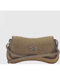 DIESEL - Play Lurex Mini Crossbody Bag With Oval D Logo And Rhinestones - Lyst