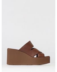 Vic Matié - Vic Mati&Eacute Leather Wedge Sandal - Lyst