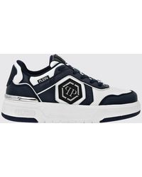Philipp Plein - Leather And Mesh Sneakers - Lyst