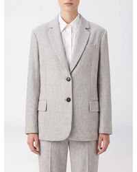 Brunello Cucinelli - Single-Breasted Wool Blazer With Peak Lapels - Lyst