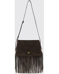 Pinko - One, Two, Three Suede Fringe Bag - Lyst