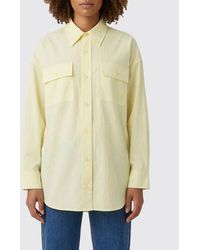 Thelatest - Camisa De Algodón Elástico - Lyst