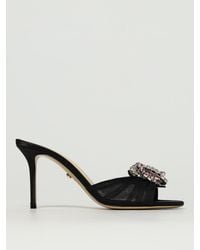 Mach & Mach - Mesh Nylon Sandal With Jewel Buckle - Lyst
