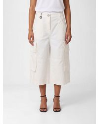 Pinko - Cotton Gabardine Cargo Shorts - Lyst