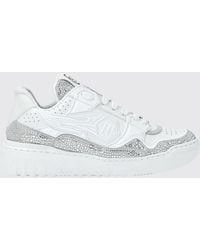Philipp Plein - Leather And Rhinestone Sneakers - Lyst