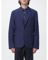 Paul Smith - Single-Breasted Linen And Cotton Blend Blazer With Patch Pockets - Lyst