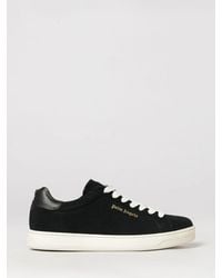 Palm Angels - Low-Top Leather And Suede Sneakers With Printed Logo - Lyst