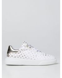 Manila Grace Trainers With Polka Dots - White