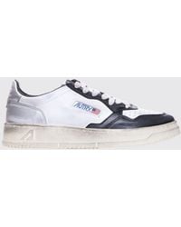 Autry - Medalist Low Super Vintage Calfskin Sneakers With Worn Effect - Lyst