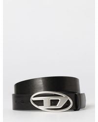 DIESEL - B-1Dr Oval D Leather Belt - Lyst