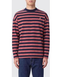 Jil Sander - Striped Long-Sleeved Cotton T-Shirt With Embroidered Logo - Lyst