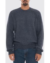 BOSS - Relaxed Fit Virgin Wool Blend Crew Neck Jumper With Ribbed Trims - Lyst
