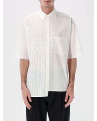 MM6 by Maison Margiela - Asymmetric Cotton Shirt - Lyst