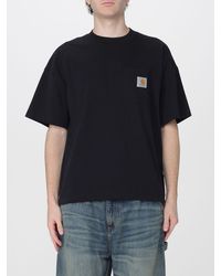 Carhartt - Relaxed Fit Cotton Crewneck T-Shirt With Contrasting Logo - Lyst