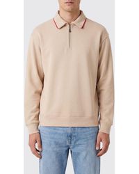 Vision Of Super - Long-Sleeved Cotton Polo Shirt With Zip And Contrast Trim - Lyst