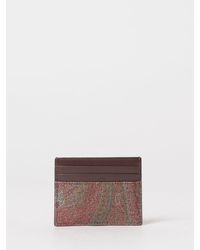 Etro - Kreditkartenetui Aus Beschichteter Baumwolle Mit Paisley-Print Und Leder - Lyst