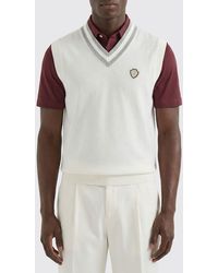 Brunello Cucinelli - Cotton Knit Vest With Crest - Lyst