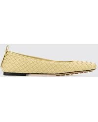 Bottega Veneta - Charlotte Woven Lambskin Square-Toe Ballet Flats - Lyst