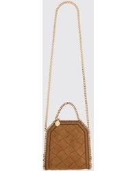 Stella McCartney - Falabella Mini Faux Leather Chain-Trim Bag - Lyst