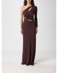 Elisabetta Franchi - Crêpe Jersey Dress With Jewel Detail - Lyst