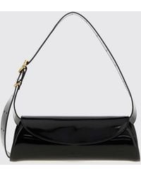 Jil Sander - Cannolo Small Patent Leather Shoulder Bag With Embossed Logo - Lyst
