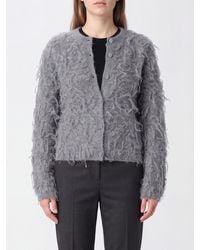 Fabiana Filippi - Mohair And Alpaca Blend Crewneck Cardigan With Buttons - Lyst