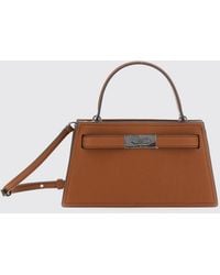 Tory Burch - Lee Radziwill Small Flared Grained Leather Handbag - Lyst