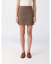 Fabiana Filippi - High-Waisted Tweed Pencil Mini Skirt - Lyst