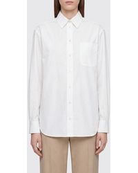 The Row - Cotton Poplin Shirt With Classic Collar And Patch Pocket - Lyst