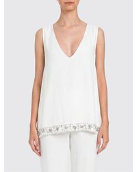 Twinset - Viscose Top With Appliqués - Lyst