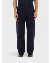 Loewe - Straight-Leg Twill Trousers With Embroidered Logo - Lyst