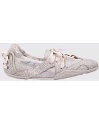 Acne Studios - Cracked Leather Ballerinas - Lyst