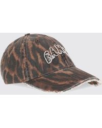 Ganni - Animal-Print Organic Cotton Baseball Cap With Logo - Lyst