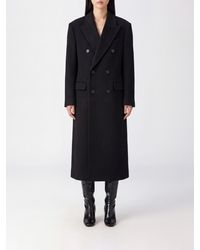 DUNST - Double-Breasted Wool And Cashmere Long Coat With Peak Lapels - Lyst
