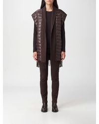 Herno - Long Quilted Wool And Cashmere Blend Gilet With Shawl Collar - Lyst
