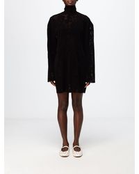 MSGM - Minivestido De Fiesta De Encaje Con Cuello Alto Y Manga Larga - Lyst