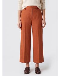 Brunello Cucinelli - Cropped Stretch Cotton Trousers - Lyst