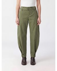 Semicouture - High-Waisted Wide-Leg Stretch-Cotton Trousers - Lyst