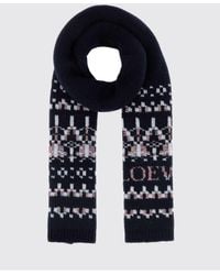 Loewe - Rectangular Wool-Blend Scarf With Jacquard Logo - Lyst