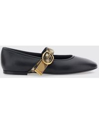 Burberry - Robin Leather Mary Jane Flats With Vintage Check Strap - Lyst