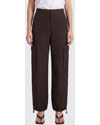 Twinset - High-Waisted Viscose Blend Cargo Trousers With Drawstring - Lyst