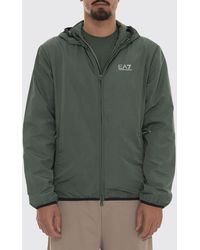 EA7 - Technical Fabric Hooded Jacket - Lyst