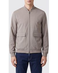 DUNO - Bomberjacke Aus Wollmischung Mit Bomberkragen Und Aufgesetzten Taschen - Lyst