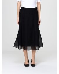 Brunello Cucinelli - Silk Circle Midi Skirt - Lyst