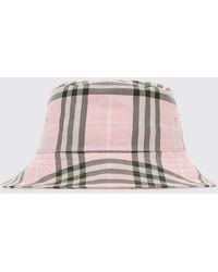 Burberry - Cotton Bucket Hat With Vintage Check Print - Lyst