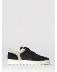 Emporio Armani - Mesh And Suede Sneakers - Lyst
