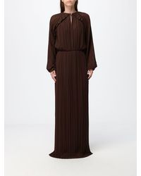 Fabiana Filippi - Long Pleated Crêpe Tunic With Long Sleeves And A Crew Neck - Lyst