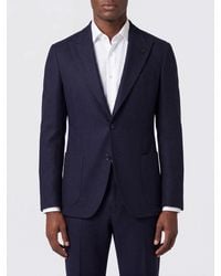 Lardini - Single-Breasted Virgin Wool And Linen Blazer - Lyst