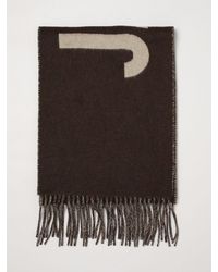 Jacquemus - Cotton Scarf With Contrasting Jacquard Logo And Fringed Edges - Lyst