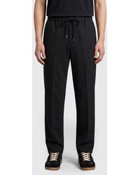 MM6 by Maison Margiela - Wide-Leg Wool-Blend Trousers With Drawstring Waist - Lyst